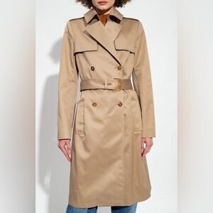 VERSACE Gabardine Belted Double Breasted Trench Coat Size 42 $3025 NWT